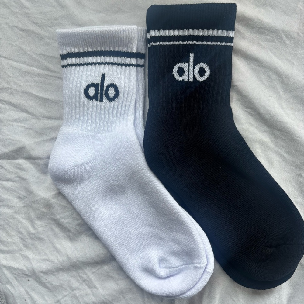 Black and white throwback half crew socks brand new - Picture 3 of 5
